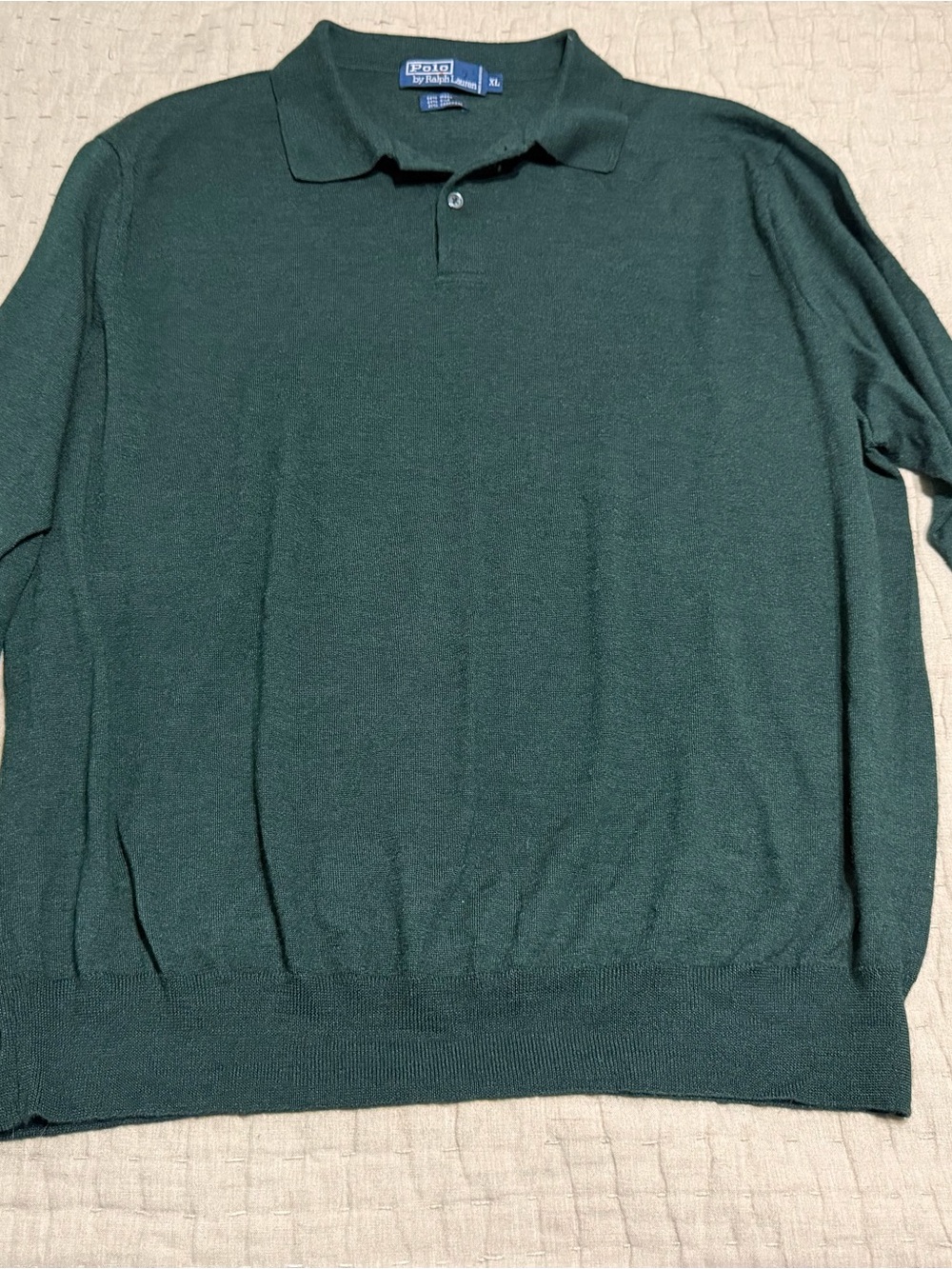 Polo Ralph Lauren Wool Silk Cashmere Sweater Green Men's Size XL